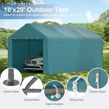 Carport 10‘ x 20’ Garage Car Canopy w