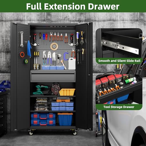 Garage Storage Cabinet with Wheels