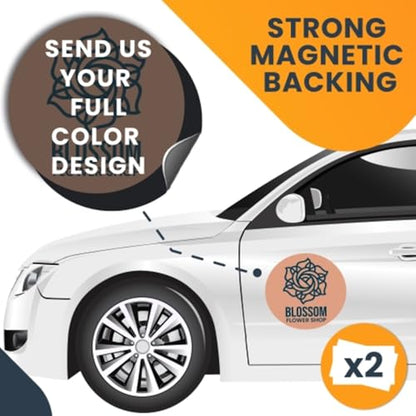 Custom Round Car Magnets 18" (2 Count)
