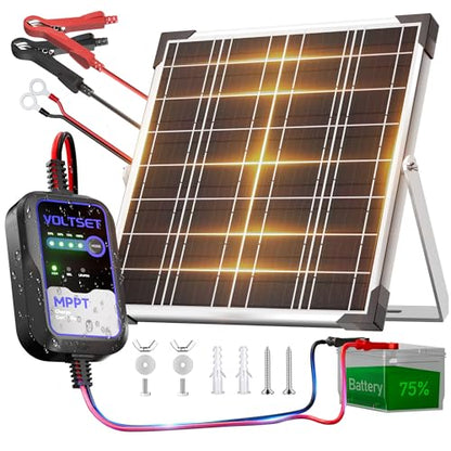 20W 12V Solar Panel Battery Charger Trickle Maintainer Kit
