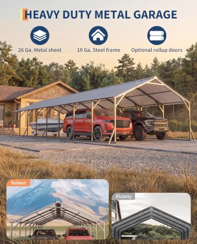 20'x40'x12' Metal Carport Car Ports for Multiple Vehicles