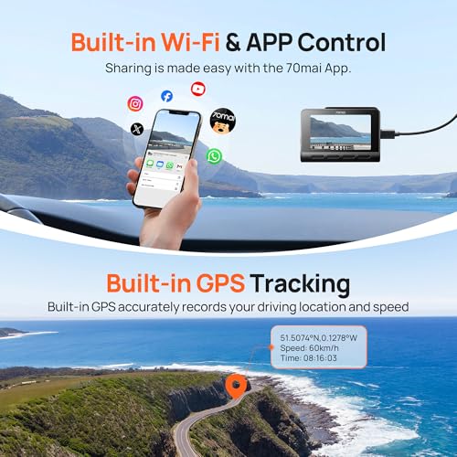4K Dash Cam Front and Rear with STARVIS
