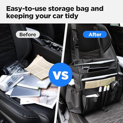 Car Seat Organizer with Tablet and Laptop Compartment