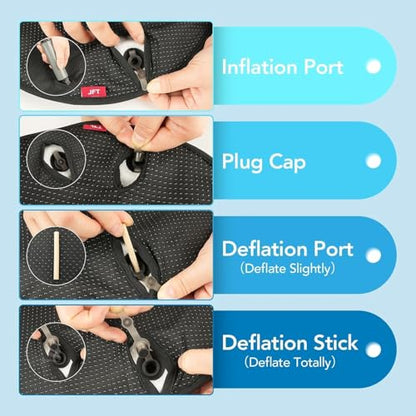 3D Air Inflatable Travel Seat Cushion for Pressure Relief Support