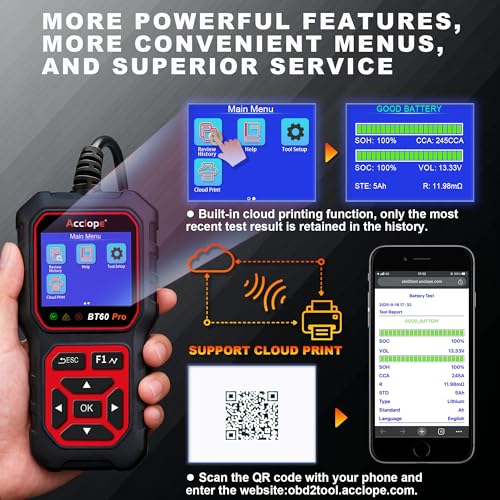BT60 PRO Car Battery Tester 6V