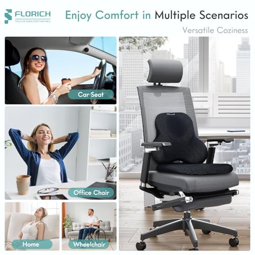 Car Seat Cushion and Lumbar Support Pillow for Office Chair Car