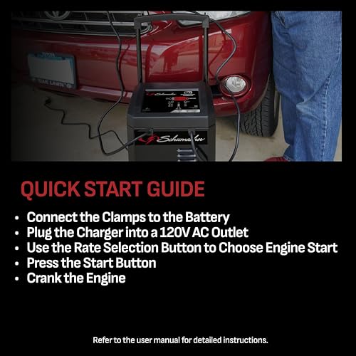 Wheeled 6A Car Battery Charger & Maintainer