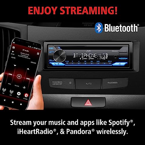 KD SR87BT Single DIN Car Stereo with CD Player & Bluetooth