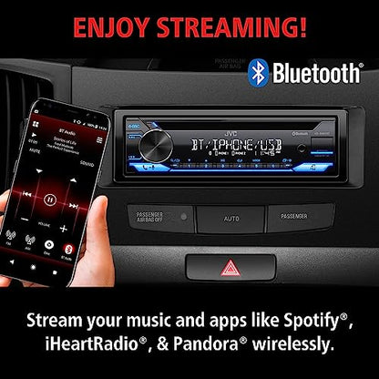 KD SR87BT Single DIN Car Stereo with CD Player & Bluetooth