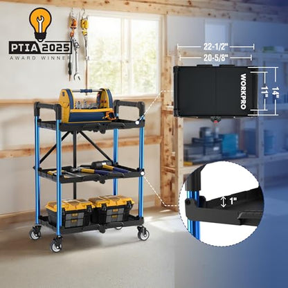 3 Tier Collapsible Utility Cart