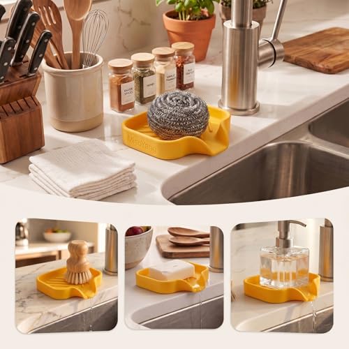 Silicone Soap Dish with Drain Spout