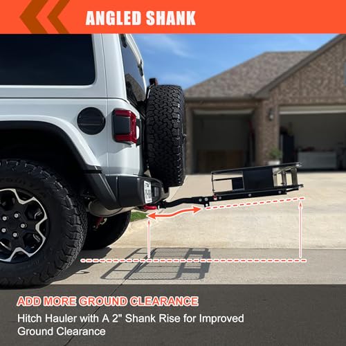 Hitch Mount Cargo Carrier Rack Basket 60"*20"*6"+Waterproof Bag 16 Cu.Ft