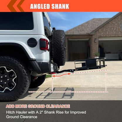 Hitch Mount Cargo Carrier Rack Basket 60"*20"*6"+Waterproof Bag 16 Cu.Ft