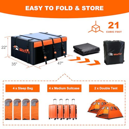Car Roof Bag Rooftop Cargo Carrier Bag Waterproof 21 Cubic Feet roof Cargo