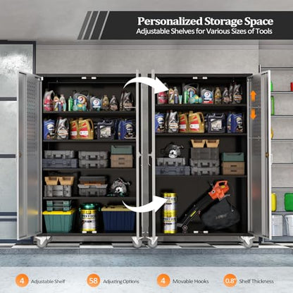 Upgraded Wide & Deep Garage Storage Cabinet