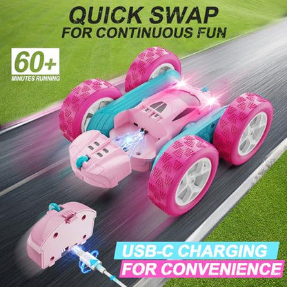 RC Cars Pink Remote Control Car for Girls