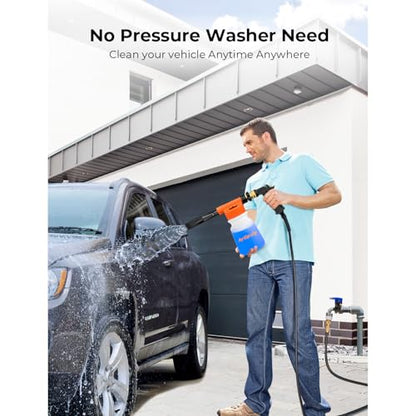 Upgraded Car Wash Foam Gun + Microfiber Wash Mitt