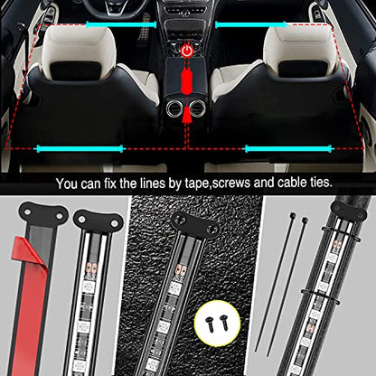 Car Interior Lights with APP Control 16 Million RGB Colors Strip Lights with Music Sync Mode and Multiple Scene Options for Cars Trucks SUVs