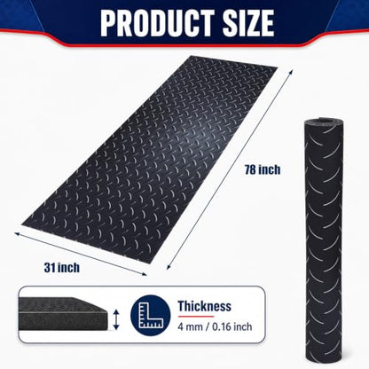 Motorcycle Mat Garage Floor Rug Washable Parking Mats for Garage Floors Non Slip Oil Absorbent Pad Rubber Backing Layer Protects Floor