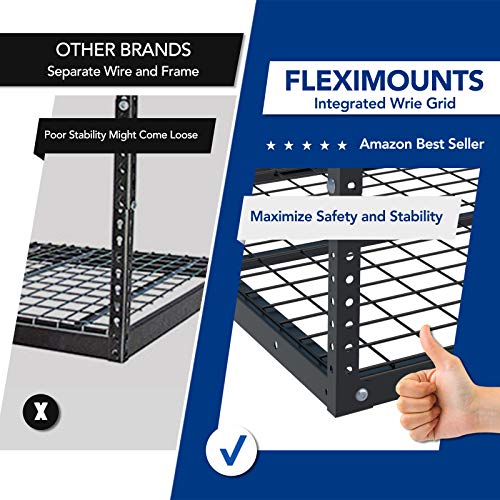 4x8 Overhead Garage Storage Rack with Hooks