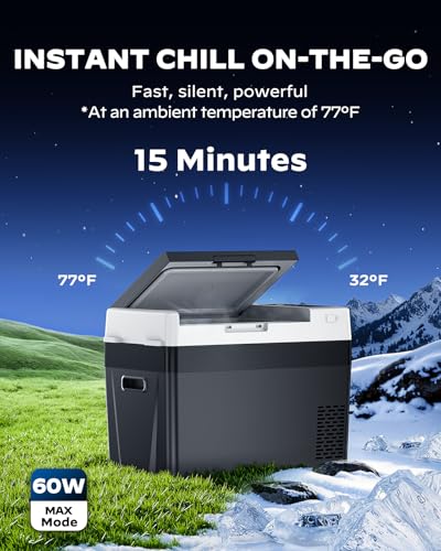 12 Volt Refrigerator 12V Car Fridge 32QT Portable Freezer Compressor Cooler
