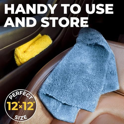 Edgeless Microfiber Car Towels (6 Count)