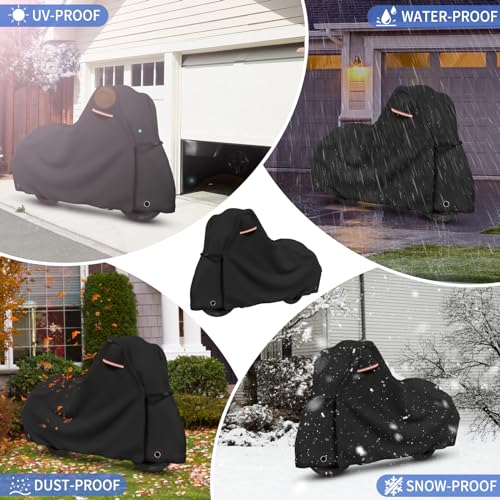 Motorcycle Covers with Side Box Waterproof Outdoor for Harley Davidson Touring Models Road King