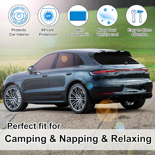Window Shades 8PCS for Porsche Macan 2014 (8 Count)