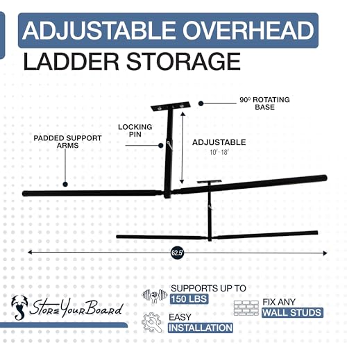 Adjustable Overhead Ladder Rack
