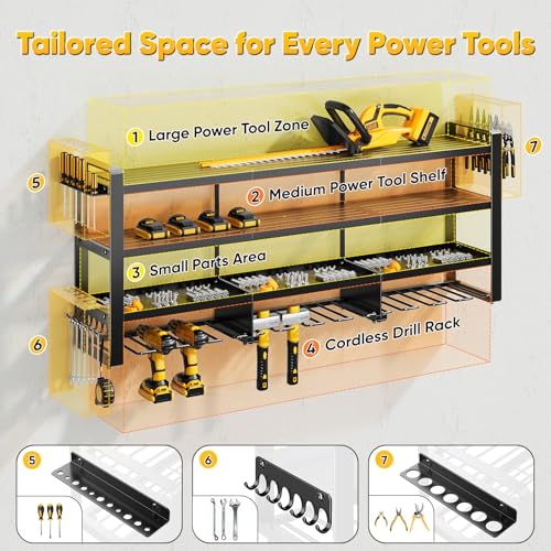 49" W Large Power Tool Organizer Wall Mount