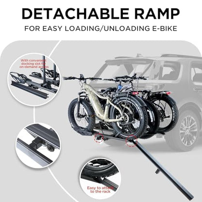 RokRack T One EBike Rack with Ramp for 3 Bikes (3 Count)