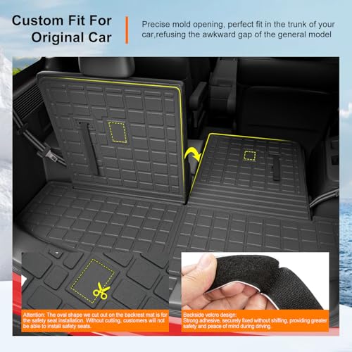 Cargo Mat with Backrest Mats Compatible with 2024