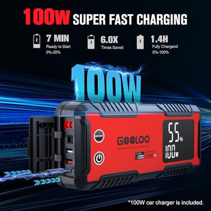 GT6000 Jump Starter 6000A 12V with 100W Bi