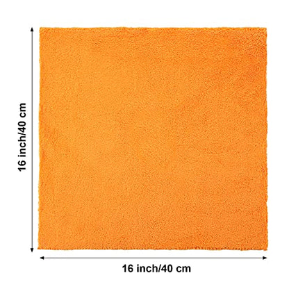 30 Pcs 16 x 16 Inch Edgeless Microfiber Plush Towels for Cars Detailing Drying Wash Polishing Absorbent Cleaning Cloths
