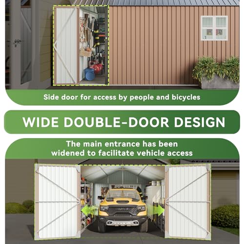 12'x20' Carport Shed Outdoor Metal Storage Sheds