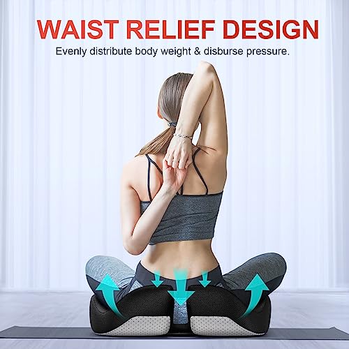 Memory Foam Seat Cushion Relieves Sciatica & Tailbone Pain