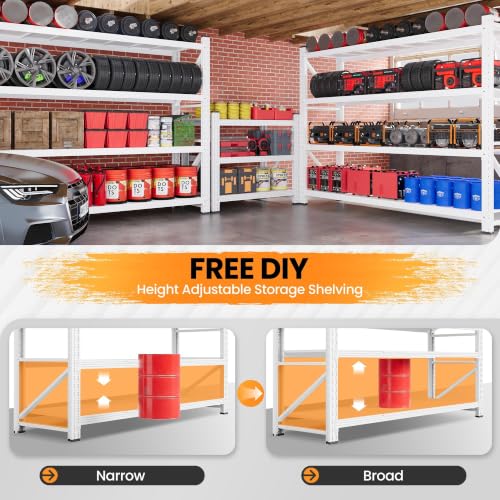 79” Wide Heavy Duty Metal Garage Shelving