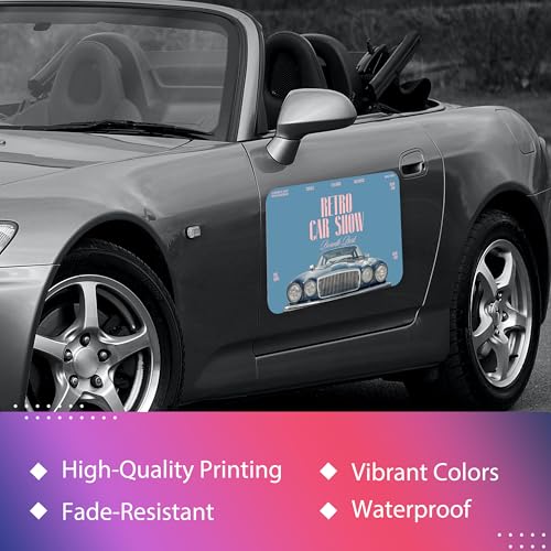 Custom Car Magnet for Business 2 Pack (2 Count)