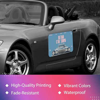Custom Car Magnet for Business 2 Pack (2 Count)
