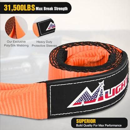 3" x 8' Tree Saver Tow Strap Lab Tested 31