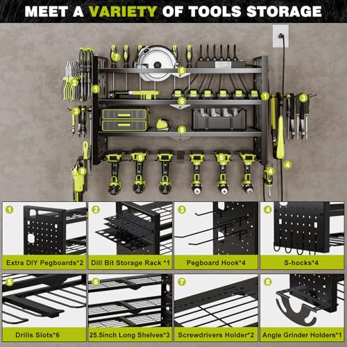 Cordless Power Tool Organizer Wall Mount