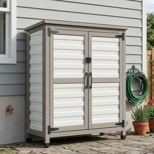 Outdoor Storage Cabinet with Lockable Doors