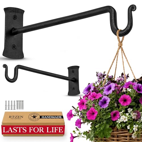 Plant Hangers Outdoor or Indoor Heavy Duty Wall Bracket Hooks (2 Count)