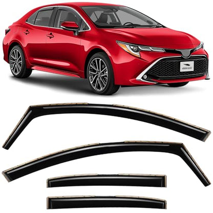 in Channel Extra Durable Rain Guards for Toyota Corolla 2020 (4 Count)