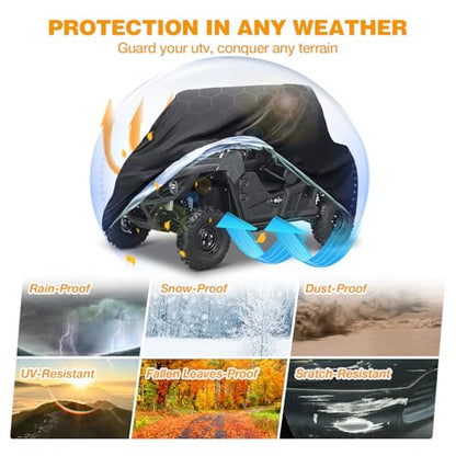 UTV Cover Heavy Duty 300D Waterproof Outdoor Storage 2