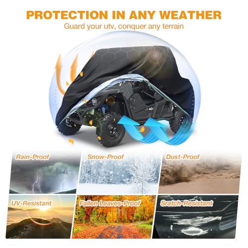UTV Cover Heavy Duty 300D Waterproof Outdoor Storage 2