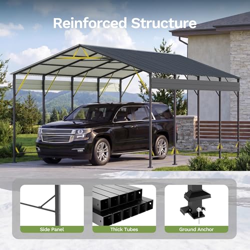 12x20 FT Metal Heavy Duty Carport