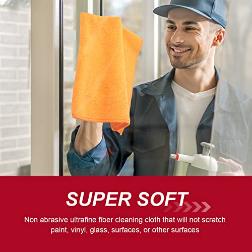 200 Pcs Microfiber Cleaning Cloth 16x16 Inch Microfiber Towels for Car Ultra Absorbent Cleaning Rags Reusable Lint Free Streak Free Detailing Towel for Car Washing Drying Dusting