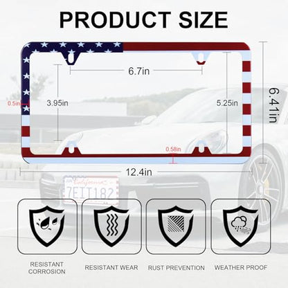 American Flag License Plate Frames
