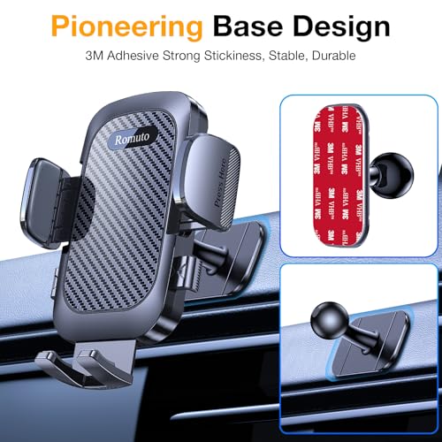 Phone Holders for Your Car Phone Holder Mount【Super Suction】Cell Phone Holder for Car Accessories for Women Men【360° Adjustable】Suction Phone Mount for Car